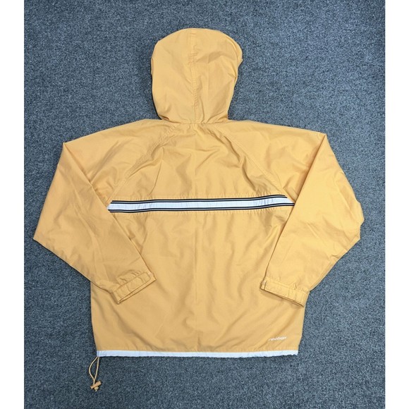 Vtg Y2K Reebok Salmon Orange 1/4 Zip Hooded Windbreaker Jacket Size Medium - Picture 7 of 7